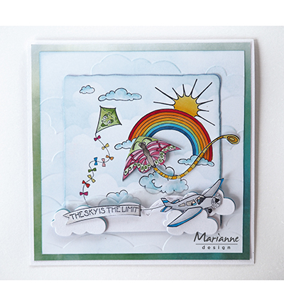 HT1635 - Marianne Design - Clear Stamps Hetty's Sunny days - Ciel, paysage, horizon - Detail 1