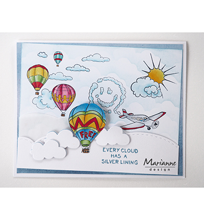 HT1635 - Marianne Design - Clear Stamps Hetty's Sunny days - Ciel, paysage, horizon - Detail 2
