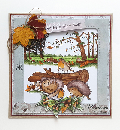 HT1636 - Marianne Design - Hetty's border: Autumn forest - Arbres, Plantes - Detail 1