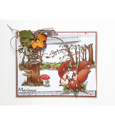 HT1636 - Marianne Design - Hetty's border: Autumn forest - Arbres, Plantes - Detail 2