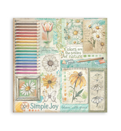 SBBL182 - Stamperia - Pad, Daisy Art - Scrapbooking Pad - Detail 25