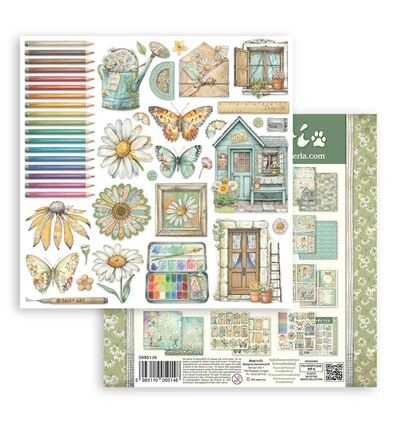 SBBS138 - Stamperia - Small Pad, Daisy Art - Scrapbooking Small Pad - Detail 8