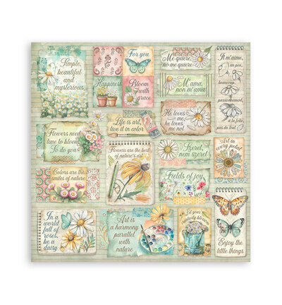 SBBS138 - Stamperia - Small Pad, Daisy Art - Scrapbooking Small Pad - Detail 10