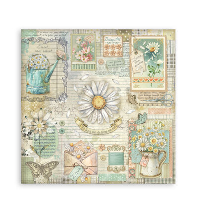 SBBS138 - Stamperia - Small Pad, Daisy Art - Scrapbooking Small Pad - Detail 28
