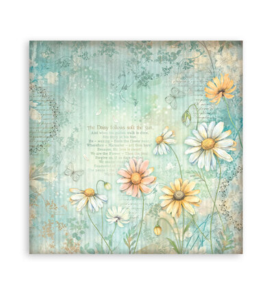 SBBS138 - Stamperia - Small Pad, Daisy Art - Scrapbooking Small Pad - Detail 29