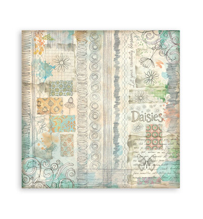 SBBS139 - Stamperia - Small Pad, Backgrounds Selection Daisy Art - Scrapbooking Small Pad - Detail 28