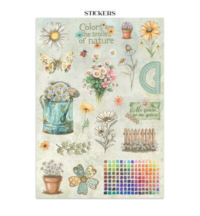 SBJK14 - Stamperia - Stickers, cut-outs, backgrounds Daisy Art - Junk journal - Detail 2