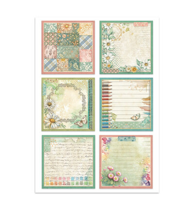 SBJK14 - Stamperia - Stickers, cut-outs, backgrounds Daisy Art - Junk journal - Detail 12