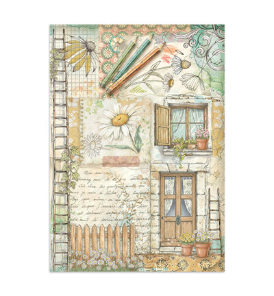 SBJK14 - Stamperia - Stickers, cut-outs, backgrounds Daisy Art - Junk journal - Detail 22