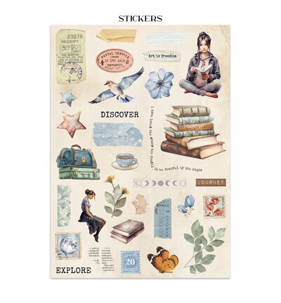 SBJK15 - Stamperia - Stickers, cut-outs, backgrounds Secret Diary - Junk journal - Detail 1