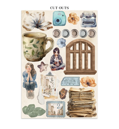 SBJK15 - Stamperia - Stickers, cut-outs, backgrounds Secret Diary - Junk journal - Detail 9