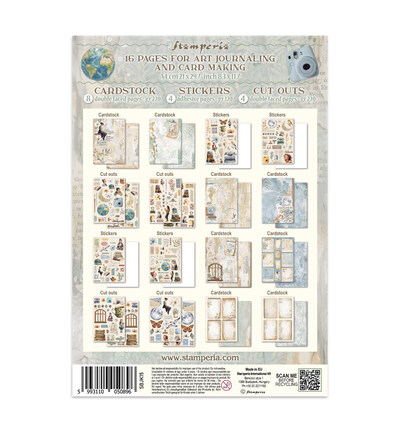 SBJK15 - Stamperia - Stickers, cut-outs, backgrounds Secret Diary - Junk journal - Detail 18