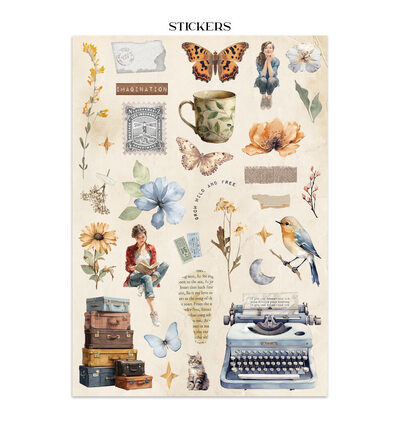 SBJK15 - Stamperia - Stickers, cut-outs, backgrounds Secret Diary - Junk journal - Detail 26