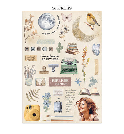 SBJK15 - Stamperia - Stickers, cut-outs, backgrounds Secret Diary - Junk journal - Detail 27