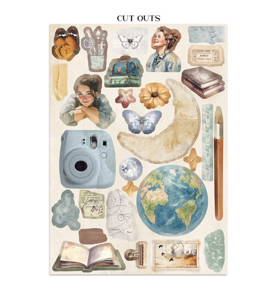 SBJK15 - Stamperia - Stickers, cut-outs, backgrounds Secret Diary - Junk journal - Detail 28