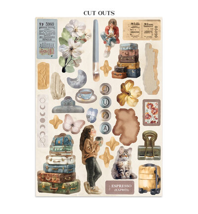 SBJK15 - Stamperia - Stickers, cut-outs, backgrounds Secret Diary - Junk journal - Detail 29