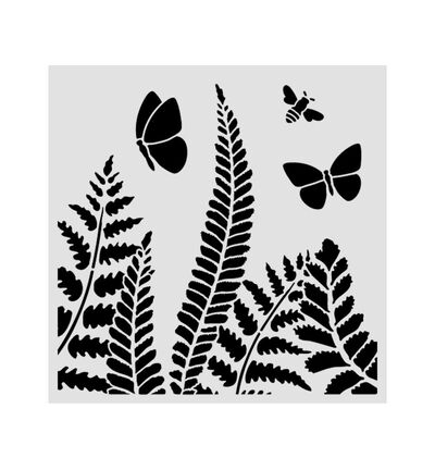 KSTDQ131 - Stamperia - Fern - Thick stencil - Detail 1