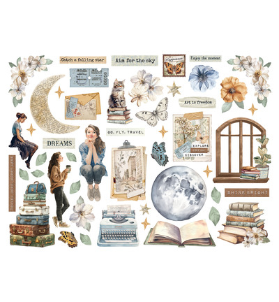 DFLDC128 - Stamperia - Die cuts assorted, Secret Diary - Die cuts - Detail 1