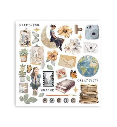 DFLRBX09 - Stamperia - Rub on kit Secret Diary - Rub-on Kit - Detail 1