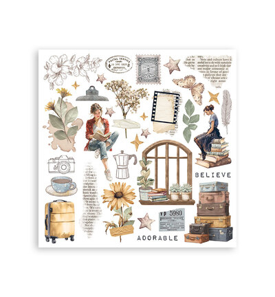 DFLRBX09 - Stamperia - Rub on kit Secret Diary - Rub-on Kit - Detail 4