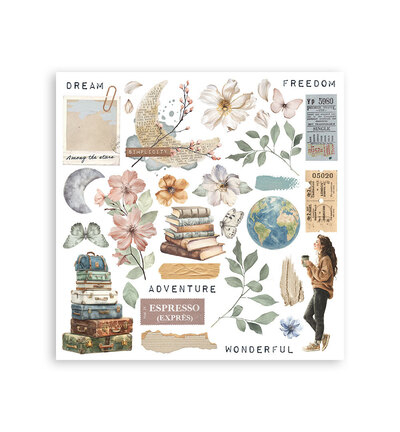 DFLRBX09 - Stamperia - Rub on kit Secret Diary - Rub-on Kit - Detail 5