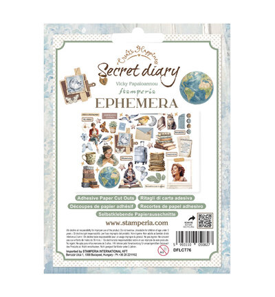 DFLCT76 - Stamperia - Ephemera, Secret Diary - Ephemera - Detail 2 DFLCT76 - Stamperia - Ephemera, Secret Diary - Ephemera - Detail 2