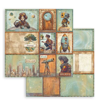 SBBS140 - Stamperia - Bloc Scrapbooking petit 10 feuilles - Scrapbooking Pads - Detail 4
