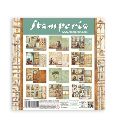 SBBS140 - Stamperia - Bloc Scrapbooking petit 10 feuilles - Scrapbooking Pads - Detail 9