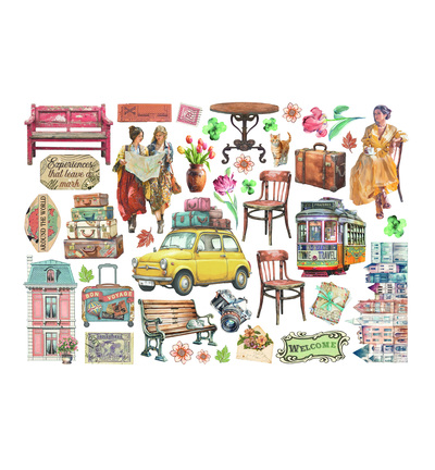 DFLCT79 - Stamperia - Ephemera autocollant 39 pièces - Ephemera - Detail 1