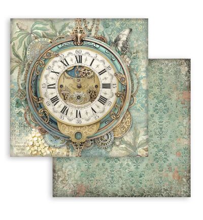 SBBL185 - Stamperia - Stamperia Grand Bloc Papier – Gardens of Time Backgrounds - Scrapbooking Pad - Detail 26