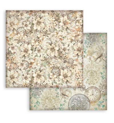 SBBL186 - Stamperia - Stamperia Grand Bloc Papier – Gardens of Time Backgrounds - Backgrounds Selection - Detail 4