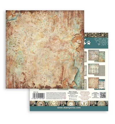 SBBL186 - Stamperia - Stamperia Grand Bloc Papier – Gardens of Time Backgrounds - Backgrounds Selection - Detail 8