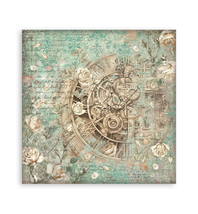 SBBL186 - Stamperia - Stamperia Grand Bloc Papier – Gardens of Time Backgrounds - Backgrounds Selection - Detail 12