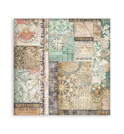 SBBL186 - Stamperia - Stamperia Grand Bloc Papier – Gardens of Time Backgrounds - Backgrounds Selection - Detail 15