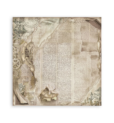 SBBL186 - Stamperia - Stamperia Grand Bloc Papier – Gardens of Time Backgrounds - Backgrounds Selection - Detail 16