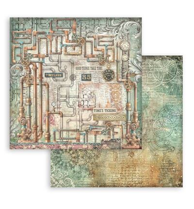 SBBL186 - Stamperia - Stamperia Grand Bloc Papier – Gardens of Time Backgrounds - Backgrounds Selection - Detail 17