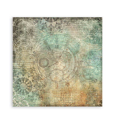 SBBL186 - Stamperia - Stamperia Grand Bloc Papier – Gardens of Time Backgrounds - Backgrounds Selection - Detail 19