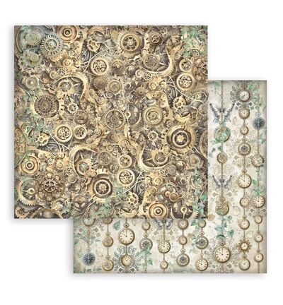 SBBL186 - Stamperia - Stamperia Grand Bloc Papier – Gardens of Time Backgrounds - Backgrounds Selection - Detail 20