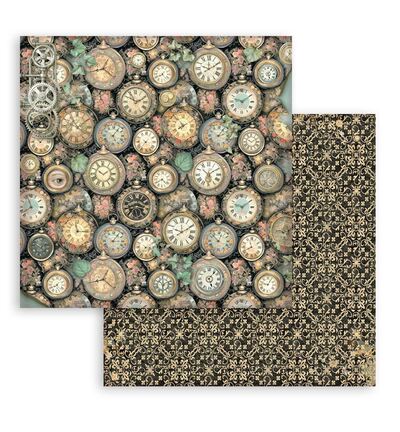 SBBL186 - Stamperia - Stamperia Grand Bloc Papier – Gardens of Time Backgrounds - Backgrounds Selection - Detail 23