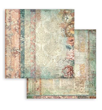 SBBL186 - Stamperia - Stamperia Grand Bloc Papier – Gardens of Time Backgrounds - Backgrounds Selection - Detail 32