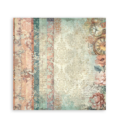 SBBL186 - Stamperia - Stamperia Grand Bloc Papier – Gardens of Time Backgrounds - Backgrounds Selection - Detail 33