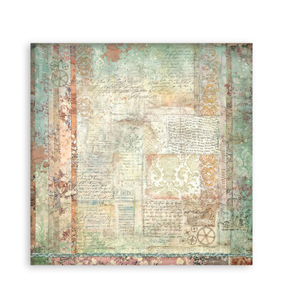 SBBS141 - Stamperia - Stamperia Petit Bloc Papier – Gardens of Time Backgrounds - Scrapbooking Pad - Detail 3