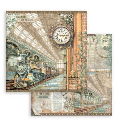 SBBS141 - Stamperia - Stamperia Petit Bloc Papier – Gardens of Time Backgrounds - Scrapbooking Pad - Detail 29