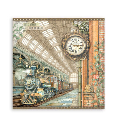 SBBS141 - Stamperia - Stamperia Petit Bloc Papier – Gardens of Time Backgrounds - Scrapbooking Pad - Detail 30