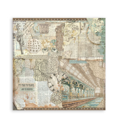 SBBS141 - Stamperia - Stamperia Petit Bloc Papier – Gardens of Time Backgrounds - Scrapbooking Pad - Detail 31
