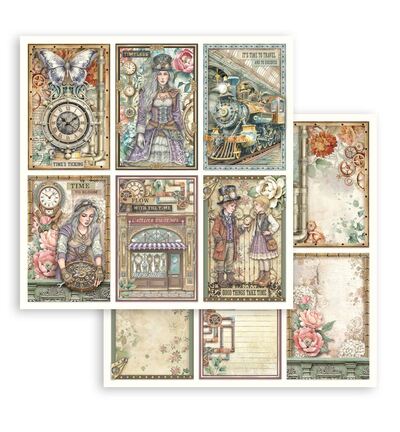SBBS141 - Stamperia - Stamperia Petit Bloc Papier – Gardens of Time Backgrounds - Scrapbooking Pad - Detail 32