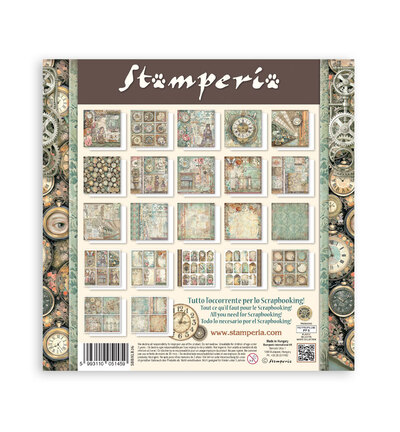 SBBXLB36 - Stamperia - Stamperia Grand Bloc Papier Simple Face – Gardens of Time - Maxi & Small Pads - Detail 1