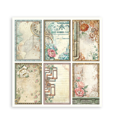 SBBXLB36 - Stamperia - Stamperia Grand Bloc Papier Simple Face – Gardens of Time - Maxi & Small Pads - Detail 10