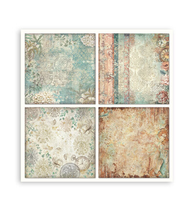 SBBXLB36 - Stamperia - Stamperia Grand Bloc Papier Simple Face – Gardens of Time - Maxi & Small Pads - Detail 16