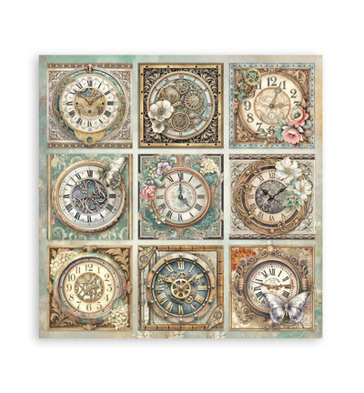 SBBXLB36 - Stamperia - Stamperia Grand Bloc Papier Simple Face – Gardens of Time - Maxi & Small Pads - Detail 17